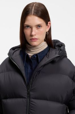 Short down-filled jacket with batwing sleeves, Light Blue