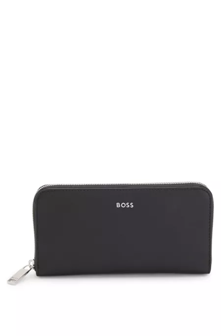 Slimline belt bag with logo lettering