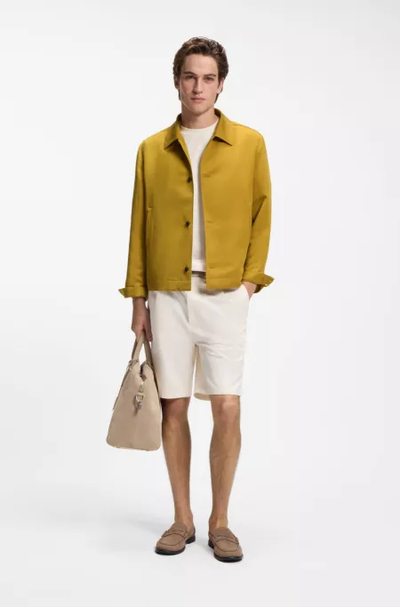 Regular-fit jacket with micro pattern