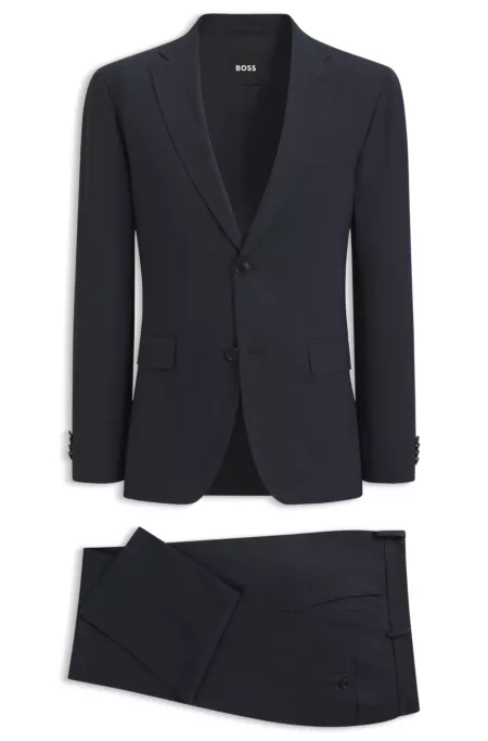 Two-piece slim-fit suit in performance-stretch fabric