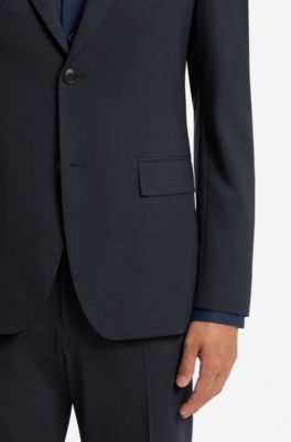 Two-piece slim-fit suit in performance-stretch fabric, Light Blue