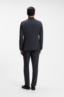Two-piece slim-fit suit in performance-stretch fabric, Light Blue