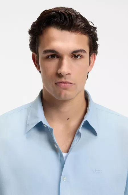 Regular-fit shirt in linen