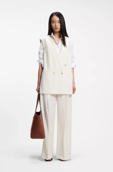 BOSS REVERS tote bag in suede with belt detail