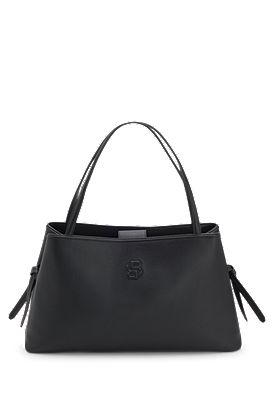 Cabas en similicuir grainé avec monogramme Double B