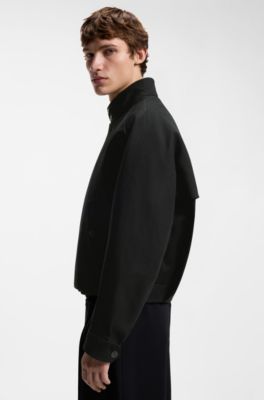 HUGO x entire studios relaxed-fit cotton jacket, Black