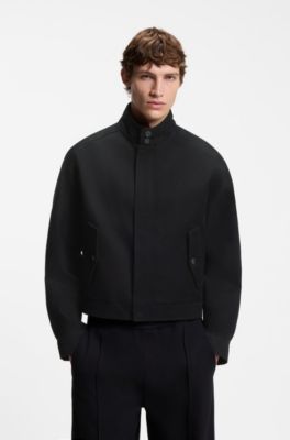 HUGO x entire studios cazadora relaxed fit de algod&oacute;n, Negro
