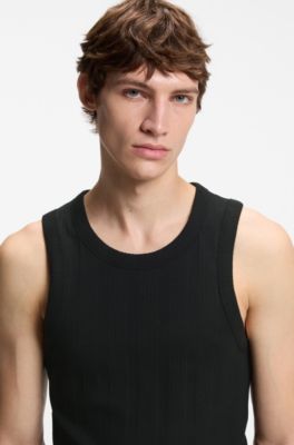 HUGO x entire studios camiseta de tirantes de canal&eacute;, Negro