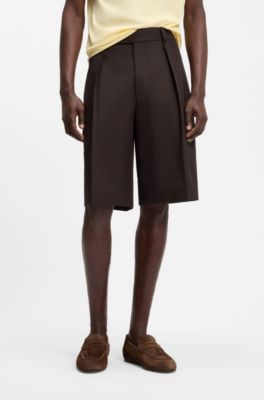 Short BOSS BY BECKHAM en coton, Marron