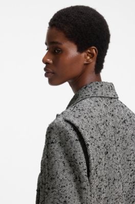 HUGO x entire studios abrigo de espiga oversized fit, Gris