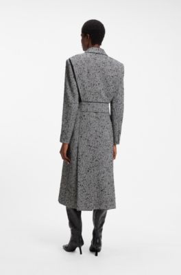 HUGO x entire studios oversized herringbone coat, Grey