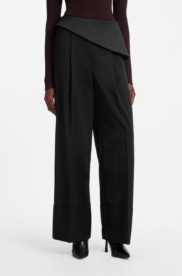 HUGO x entire studios pantalones de pernera ancha, Negro
