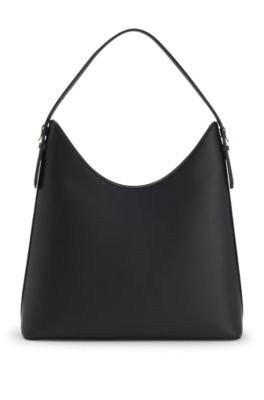 Sac hobo avec logo, Noir