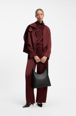 Sac hobo avec logo, Noir