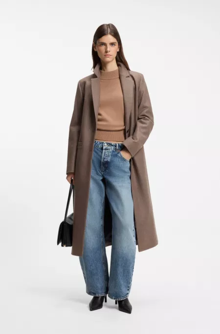Barrel-fit jeans in soft-washed blue denim