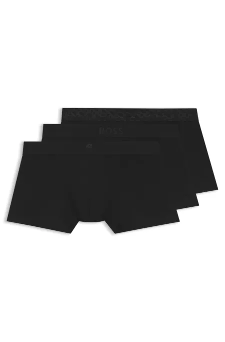 Gift-boxed three-pack of stretch-cotton trunks
