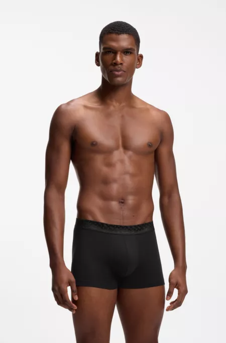 Gift-boxed three-pack of stretch-cotton trunks