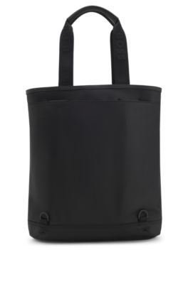 Sac &agrave; dos style cabas &agrave; finitions monogramm&eacute;es Double&nbsp;B, Noir