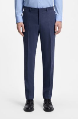 Two-piece extra-slim-fit suit in patterned fabric, Light Blue