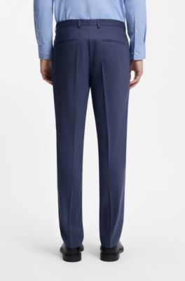 Costume deux pi&egrave;ces Extra Slim en tissu &agrave; motif, bleu clair