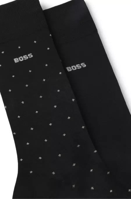 Gift-boxed two-pack of socks with metallic thread