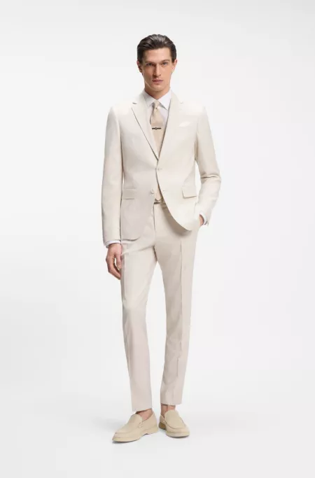 Two-piece slim-fit suit in stretch fabric