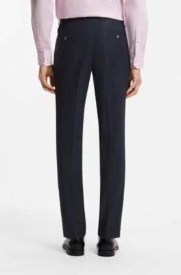 Traje slim fit de dos piezas en tejido el&aacute;stico, Azul oscuro