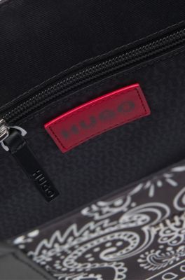 Cabas &agrave; motif imprim&eacute;, Noir