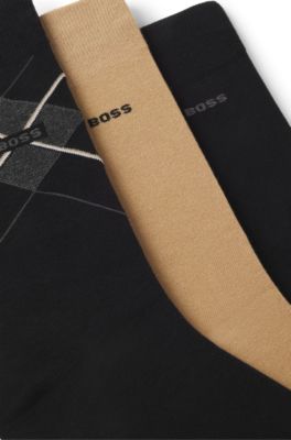 Paquete de 3 pares de calcetines de mezcla de algod&oacute;n en caja de regalo, Fantas&iacute;a
