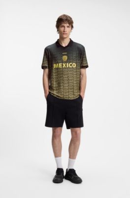 Camiseta relaxed fit de f&uacute;tbol con detalles de pa&iacute;ses, Mexico Grey