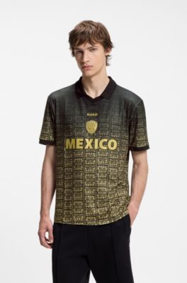 Camiseta relaxed fit de f&uacute;tbol con detalles de pa&iacute;ses, Mexico Grey