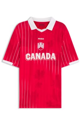 Relaxed-fit soccer T-shirt with nation detailing, Canada