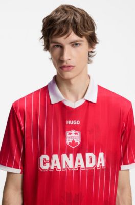 Camiseta relaxed fit de f&uacute;tbol con detalles de pa&iacute;ses, Canada