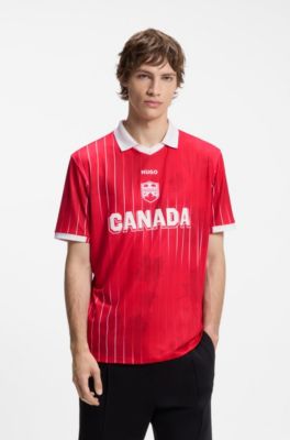 Relaxed-fit soccer T-shirt with nation detailing, Canada