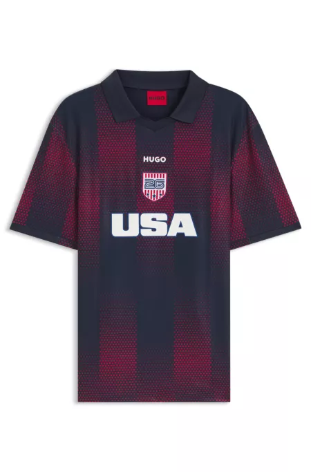 Relaxed-fit soccer T-shirt with nation detailing