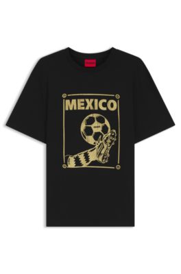 Camiseta relaxed fit de algod&oacute;n con ilustraci&oacute;n de f&uacute;tbol, Mexico