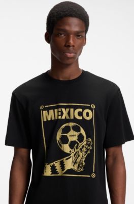 Camiseta relaxed fit de algod&oacute;n con ilustraci&oacute;n de f&uacute;tbol, Mexico