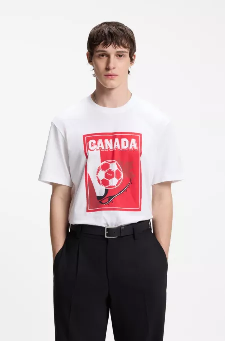Relaxed-fit T-shirt in cotton with soccer artwork