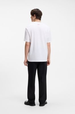 Relaxed-fit T-shirt in cotton with soccer artwork, Canada