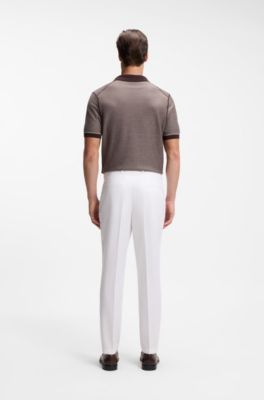 Formal pants in a cotton blend, Light Beige