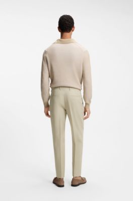 Formal pants in a cotton blend, Light Beige