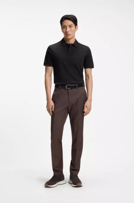 Suede sneakers with perforations