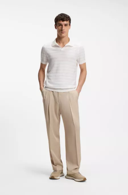 Suede sneakers with perforations