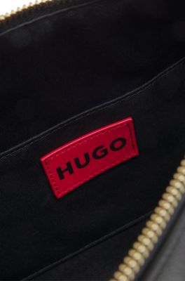 Hobo bag with gold-tone logo hardware, Black