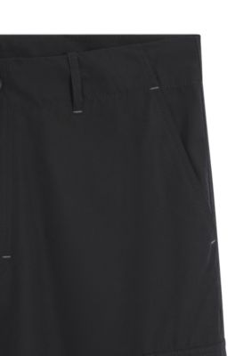 Cargo pants in water-repellent twill, Black