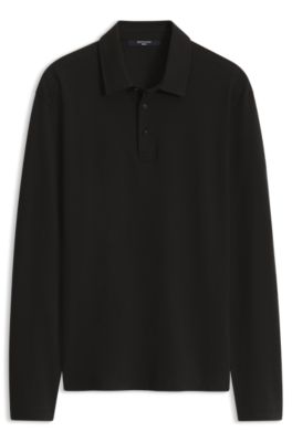 BOSS BY BECKHAM polo en algod&oacute;n y seda, Negro