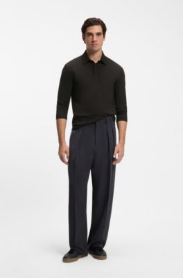 BOSS BY BECKHAM polo en algod&oacute;n y seda, Negro