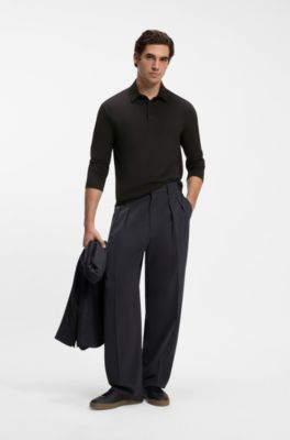 BOSS BY BECKHAM polo en algod&oacute;n y seda, Negro