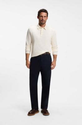 BOSS BY BECKHAM polo en algod&oacute;n y seda, Blanco