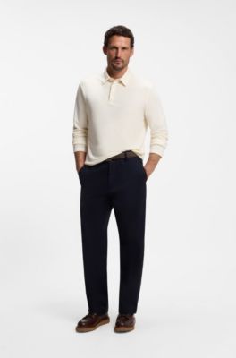 BOSS BY BECKHAM polo en algod&oacute;n y seda, Blanco